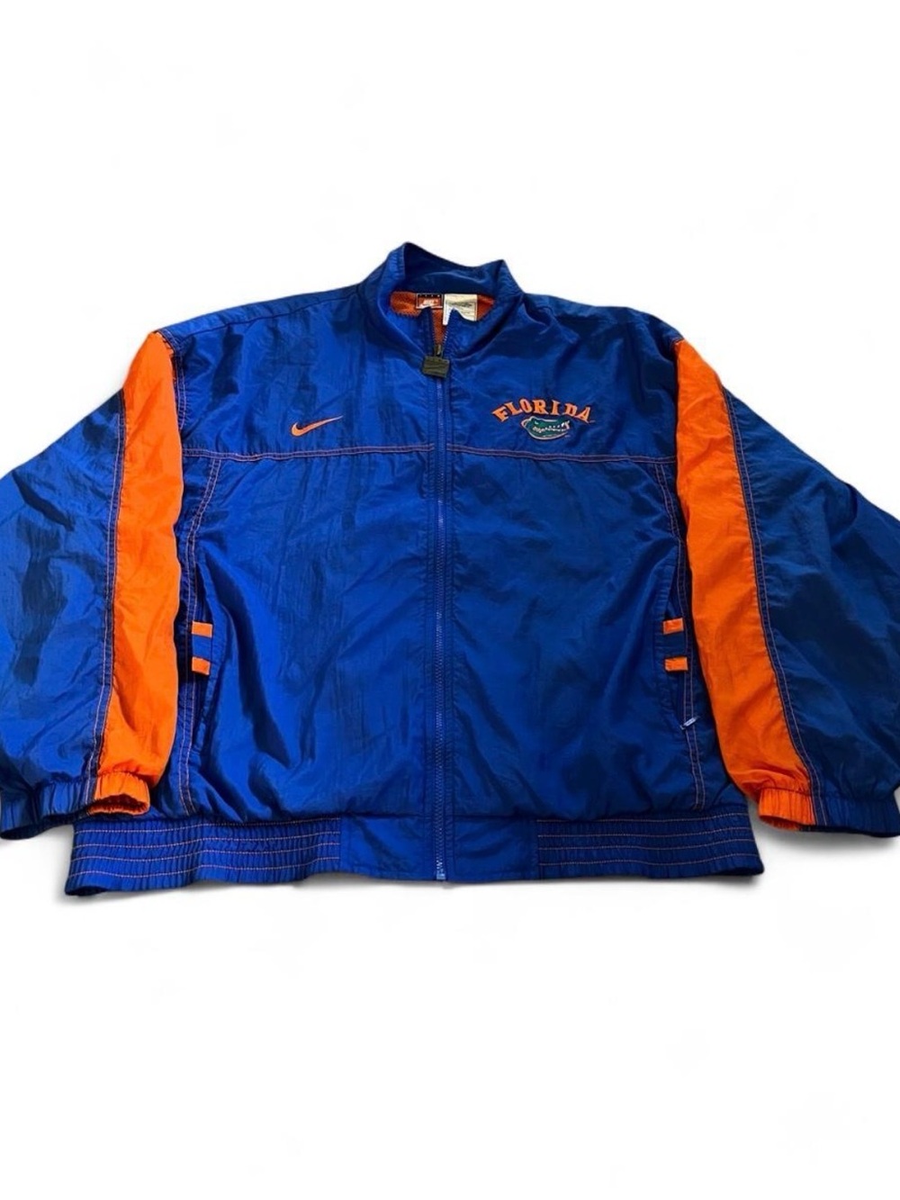 VTG 90s Florida Gators Nike Team Sports Full Zip Windbreaker Jacket Mens XL